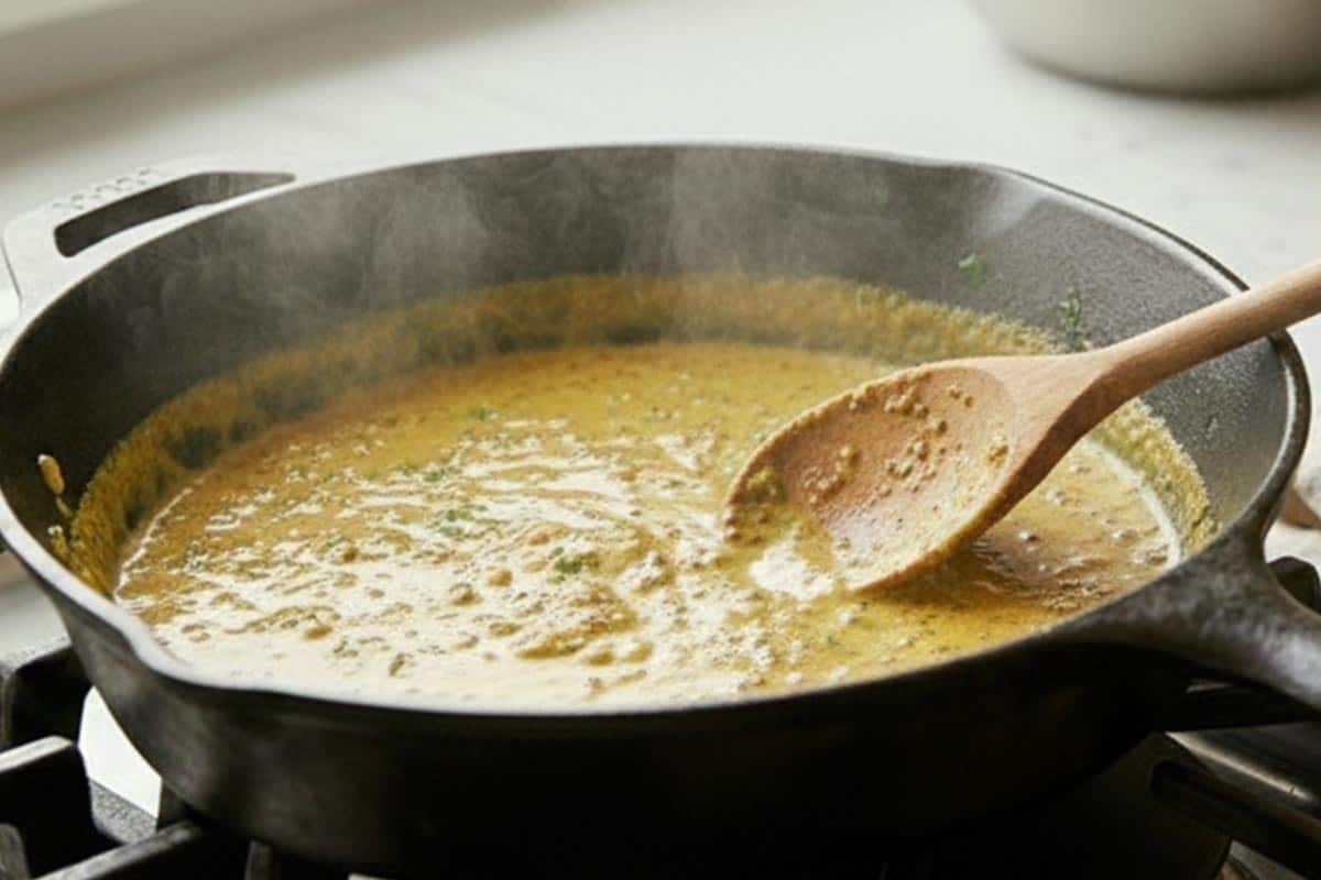 Stirred in the Dijon mustard.