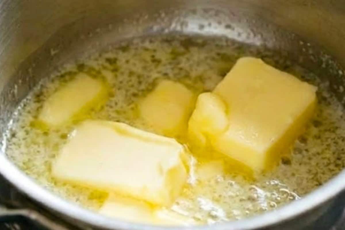 While the steaks rest, melt butter in a small pot - 4