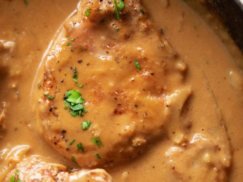 Grandma's Smothered Pork Chops Recipe With Caramelized Onion Gravy