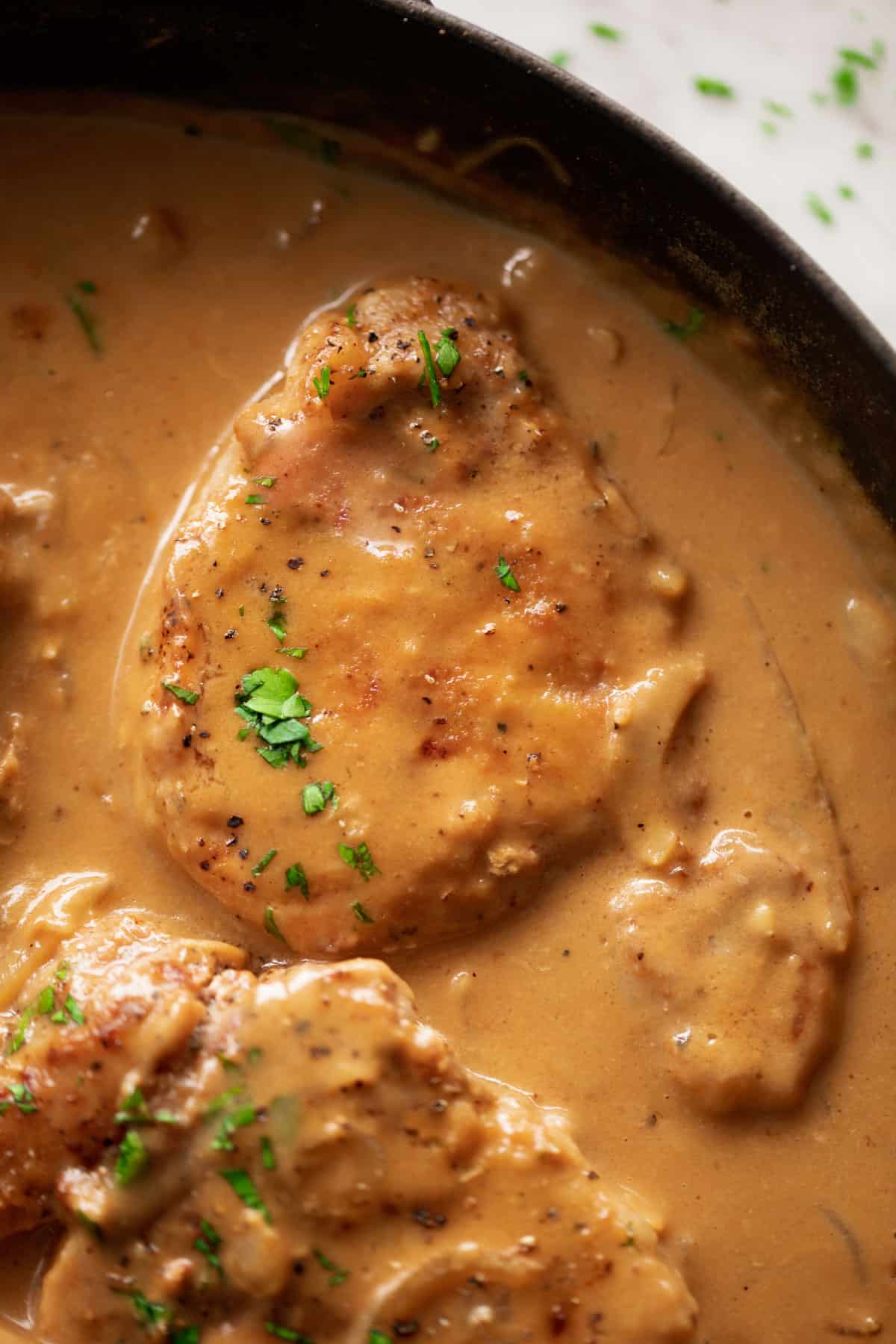 Smothered Pork Chops Recipe - Chef Billy Parisi