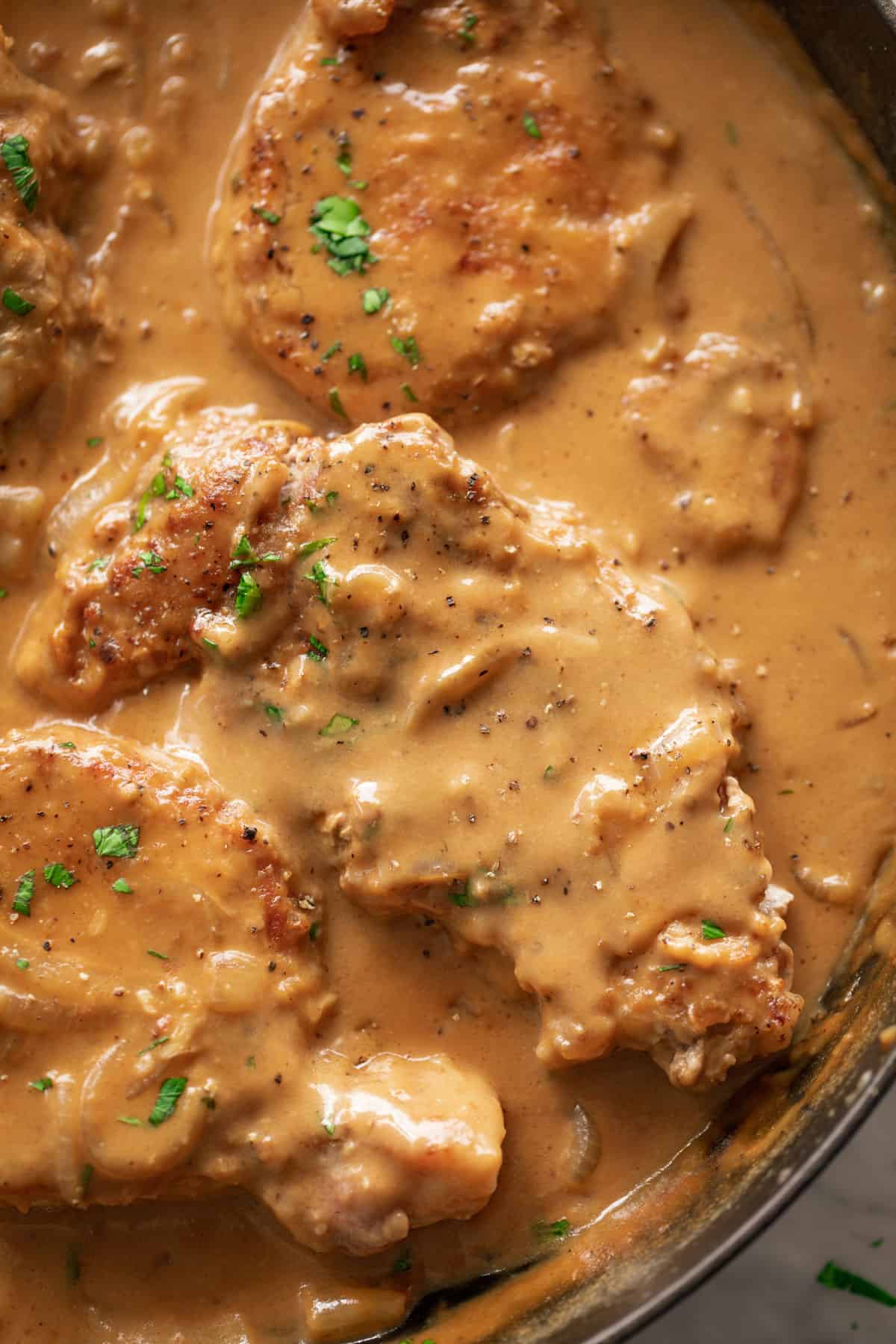 smothered pork chops crock pot