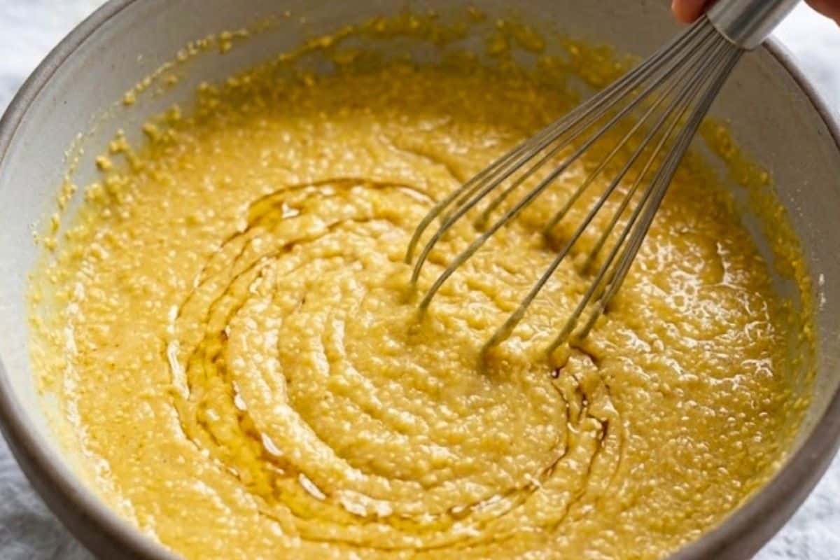 Fold everything together until just combined.