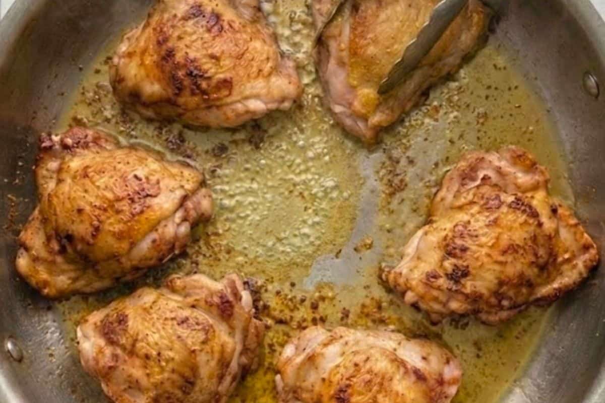 optional: sear the chicken for 2 minutes in a large pan.