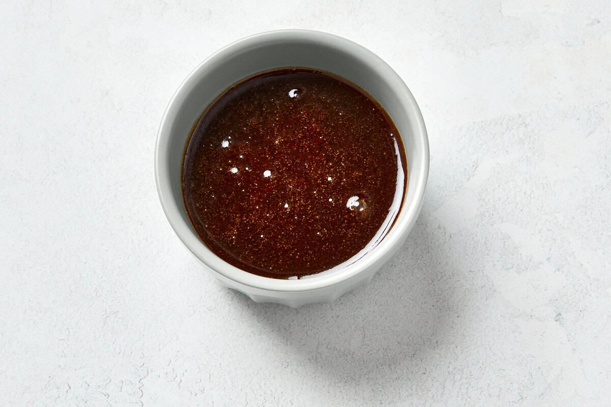 Coffee toffee transferred to a small bowl