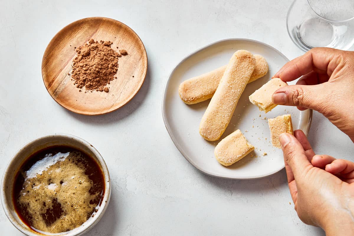 Ladyfingers being cut