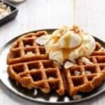 close up of waffles