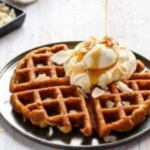 close up of waffles