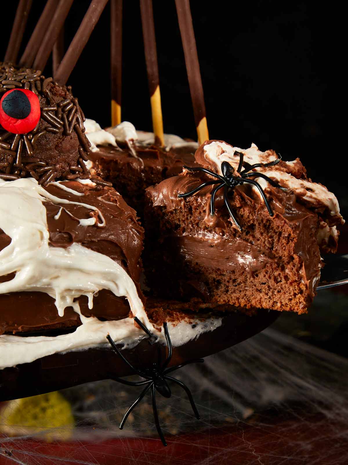 Chocolate Spider Layer Cake Recipe