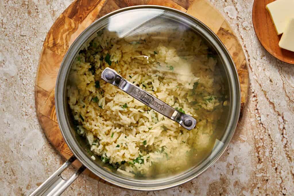 Easy Garlic Butter Rice - Cafe Delites