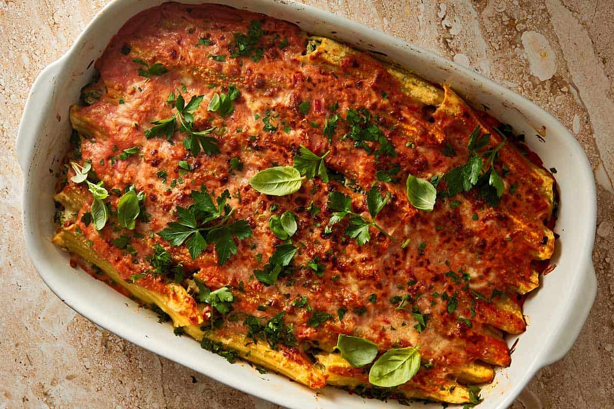 Creamy Turkey & Spinach Cannelloni (Low Fat)