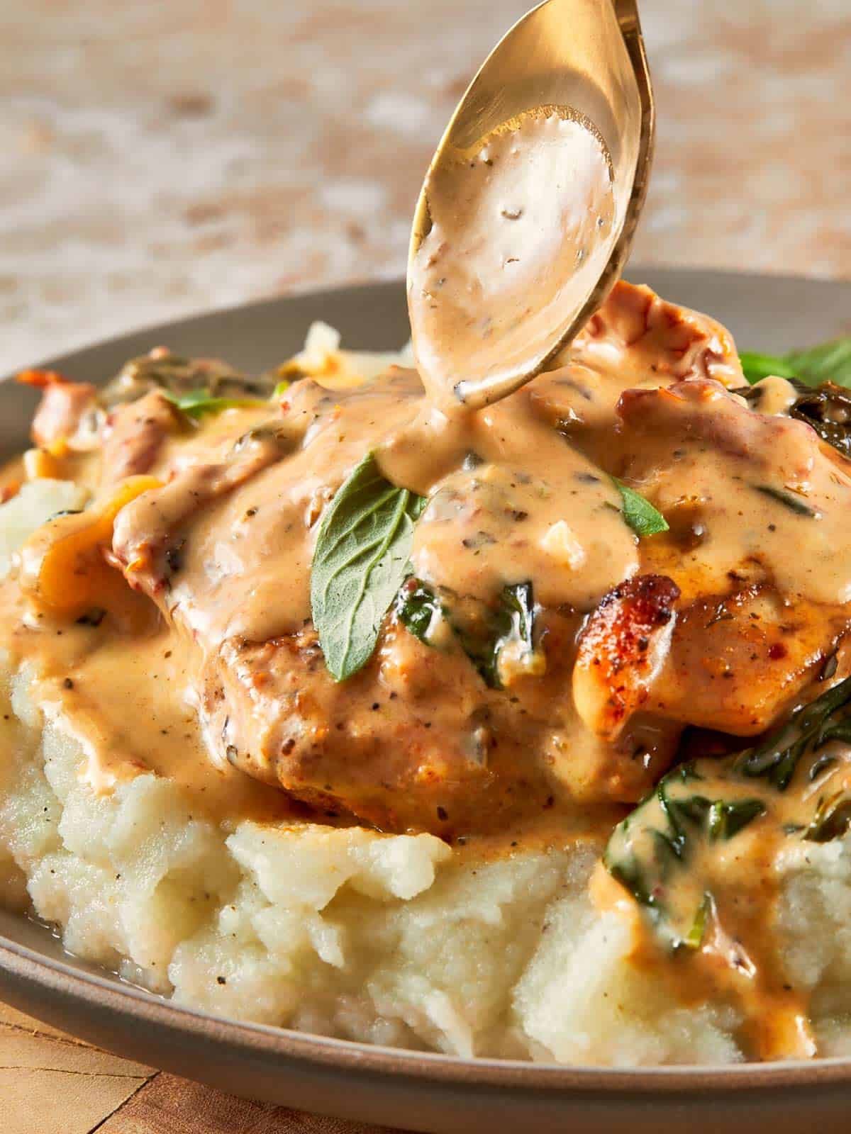 Creamy Tuscan Chicken Thighs (Stove Top)