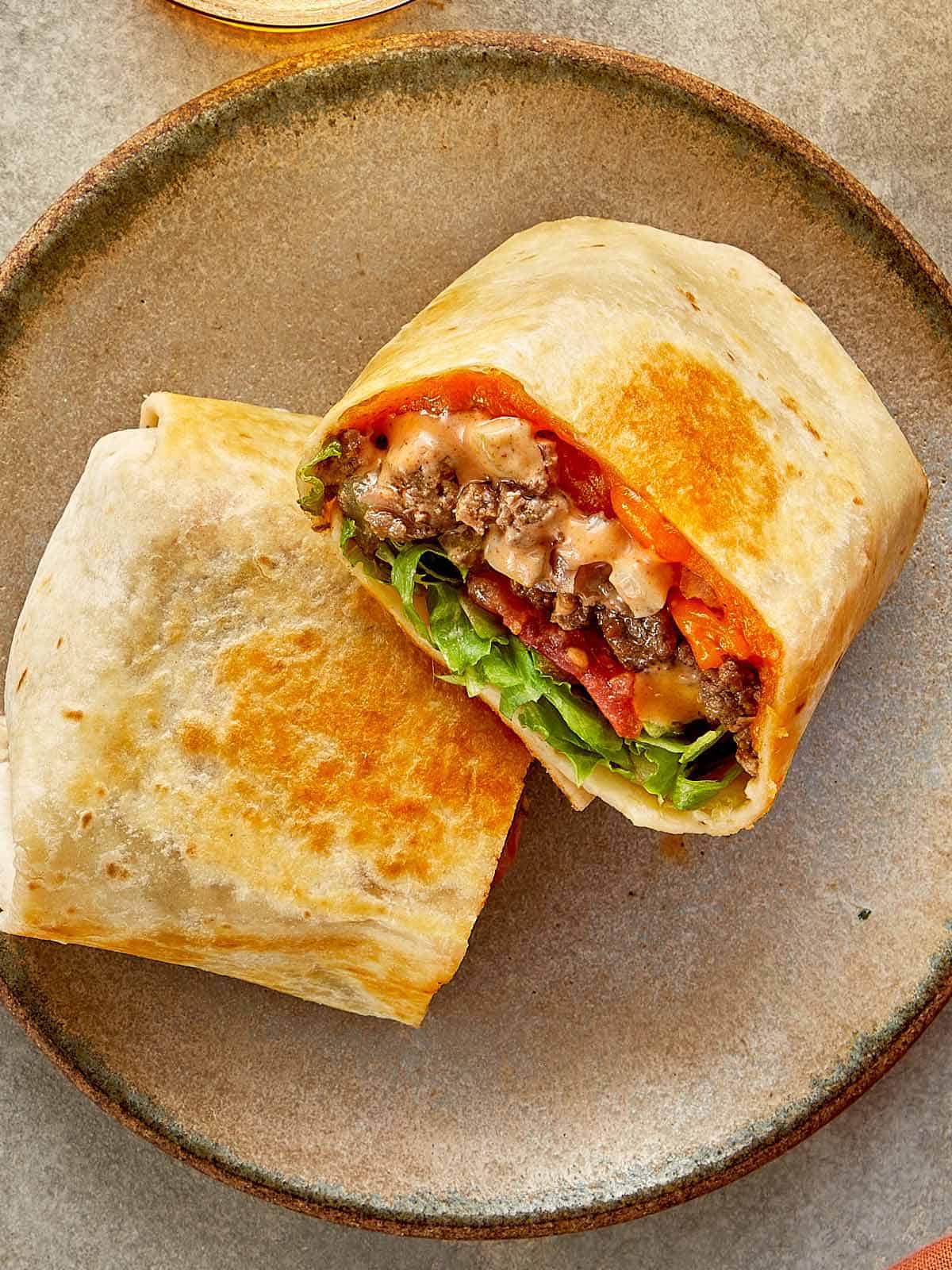 Loaded Cheeseburger Wraps (Big Mac Style)