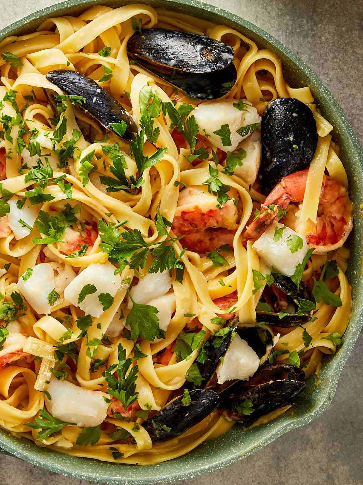 Creamy Seafood Carbonara (No Cream!)