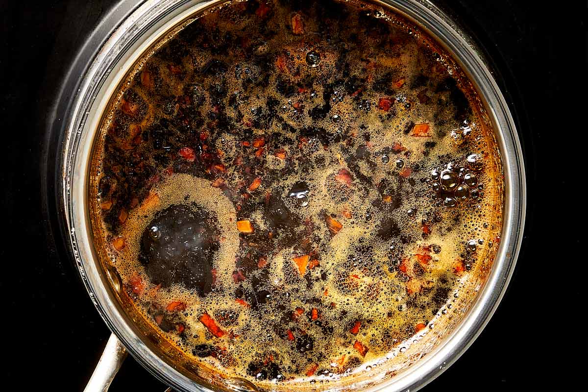 Homemade Teriyaki Sauce ready to boiled the eggs