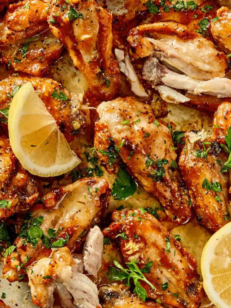 Close view of Lemon Pepper Wings