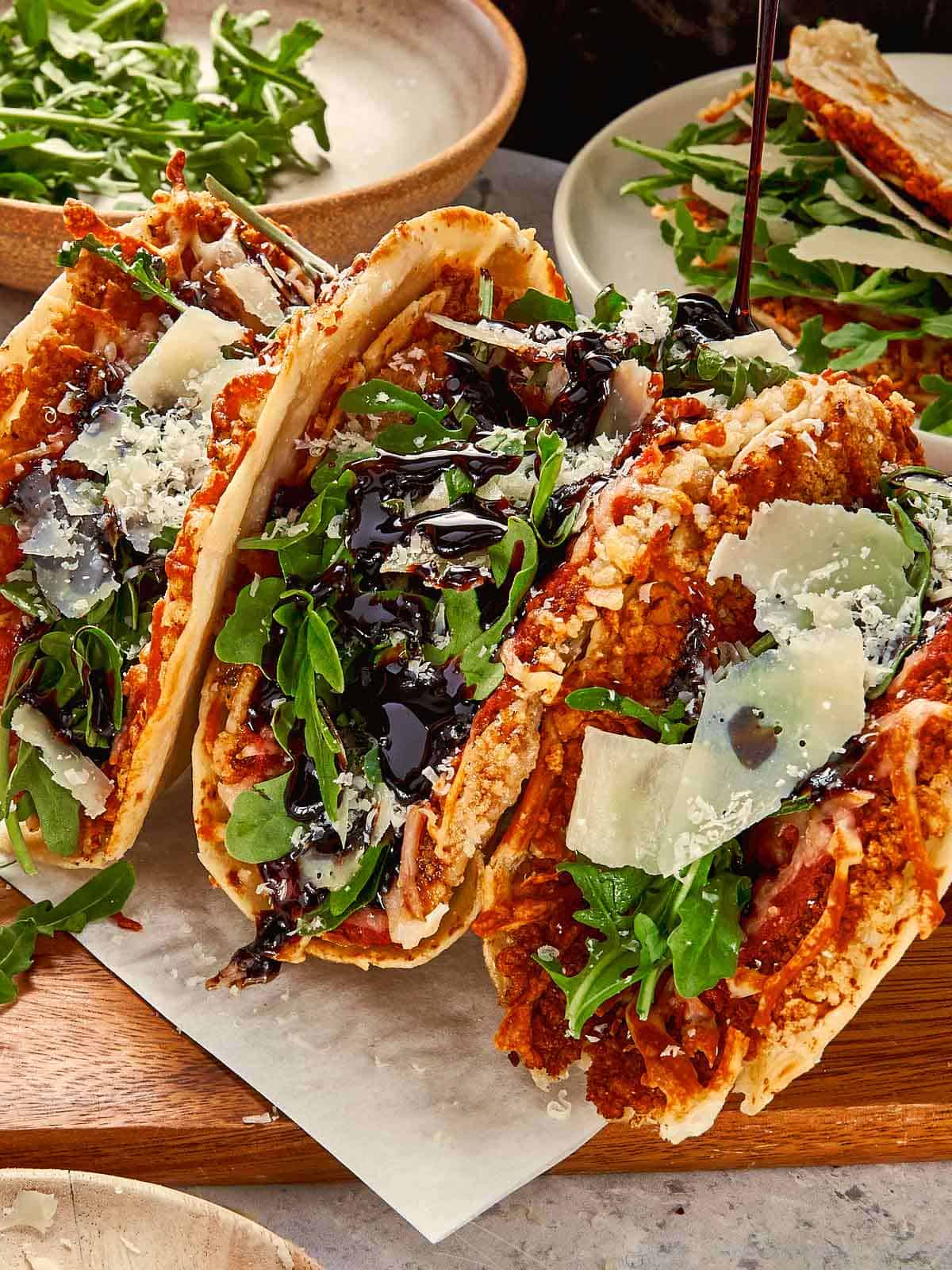Chicken Parm Smashed Tacos Recipe