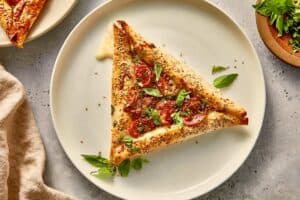 Tortilla pizza ready to eat