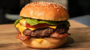 closed burger ready to enjoy
