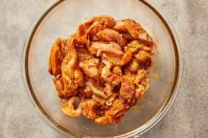 Chicken marinating