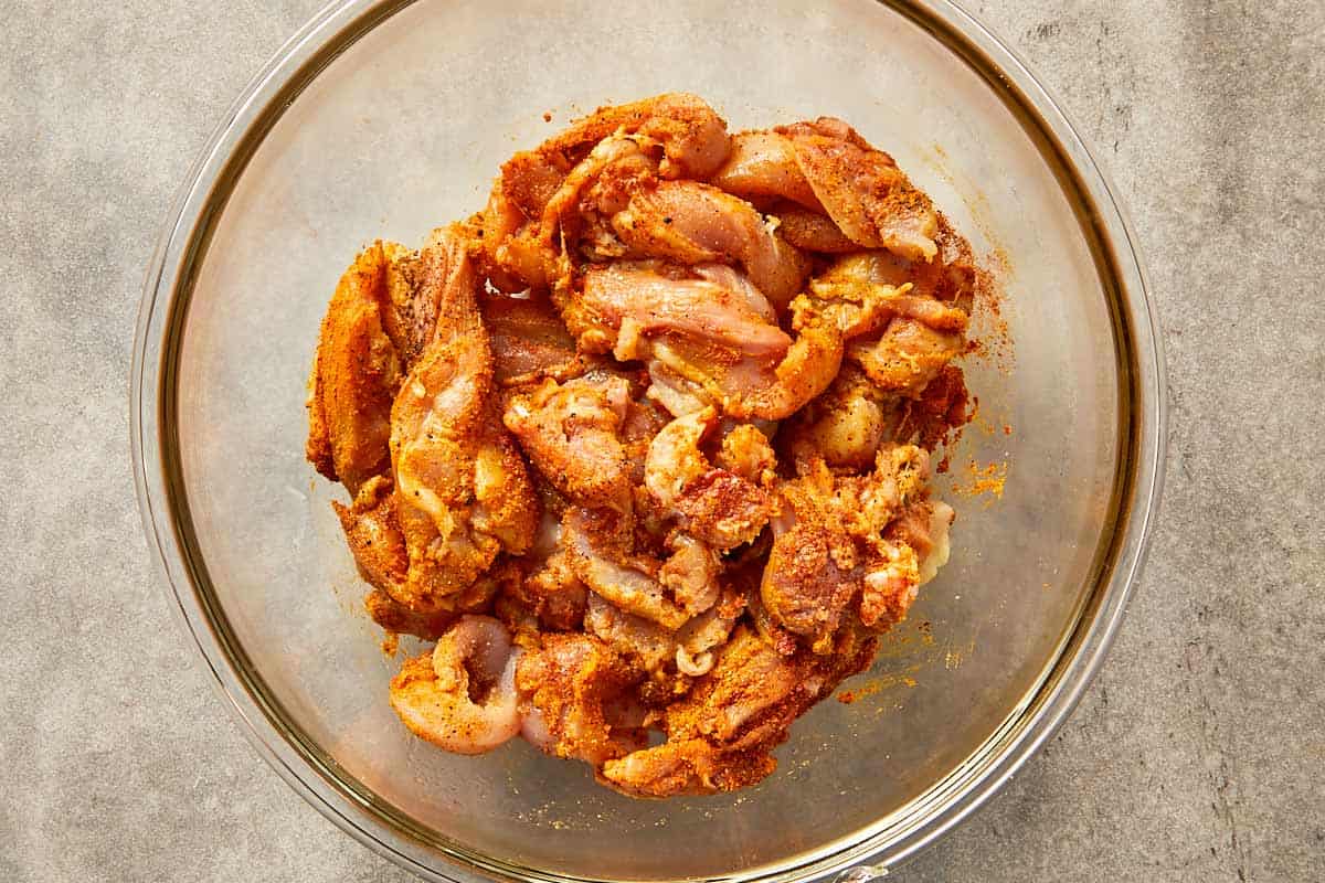 Chicken marinating
