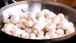 mushrooms in the pan