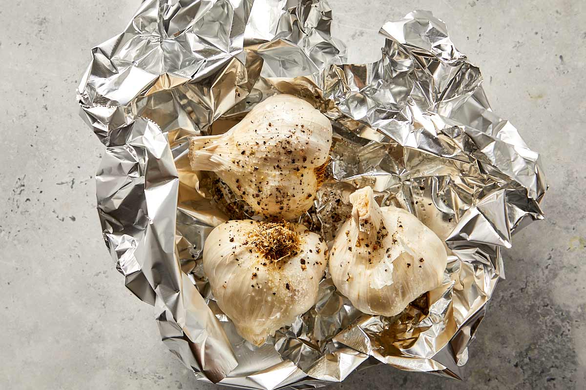 raw garlic folded
