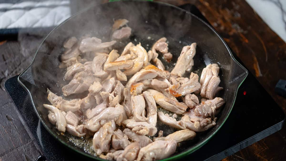cooked chicken on a pan