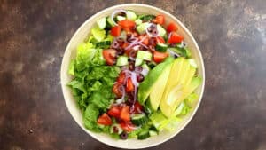 ingredients for the salad in a bowl