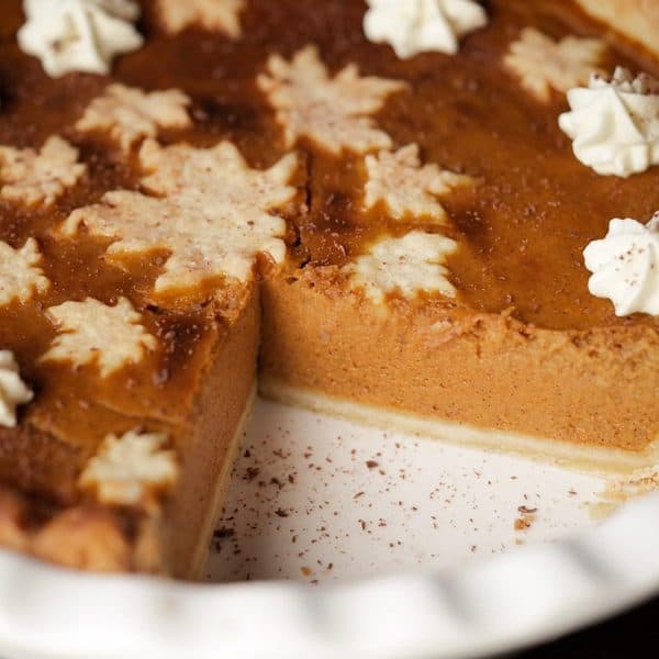 Close up of pumpkin pie